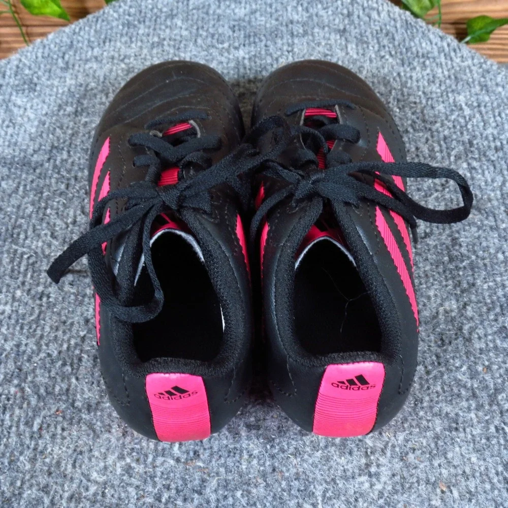 Adidas Goletto VIII FG Girls Size 13 Black Pink Synthetic Soccer‎ Cleats Firm